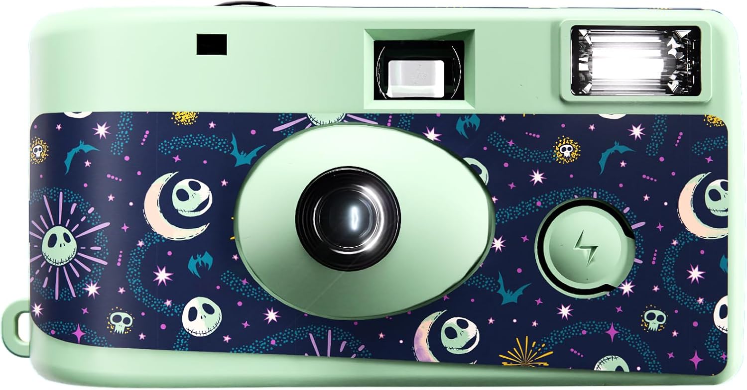 Disney Jack Skellington Disposable Camera with Flash – 20 Exposure Film – Jack Skellington Gifts for Women, Men and All Fans of Tim Burton’s The Nightmare Before Christmas (Mystic Jack)